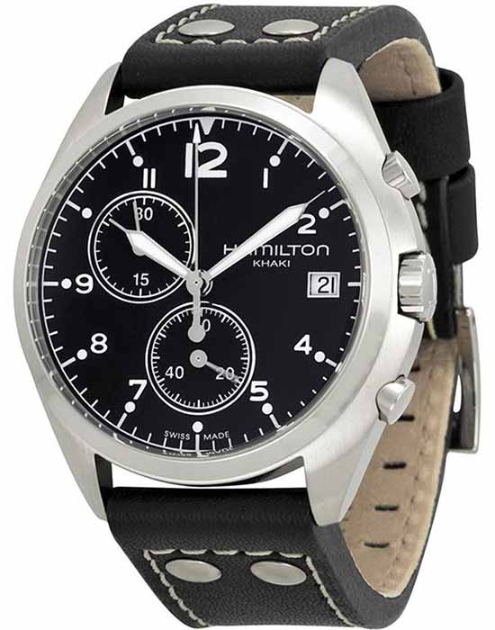 Hamilton Hamilton Khaki Aviation Pilot Pioneer Chrono H76512733  - задняя крышка сталь корпуса, швейцария часы