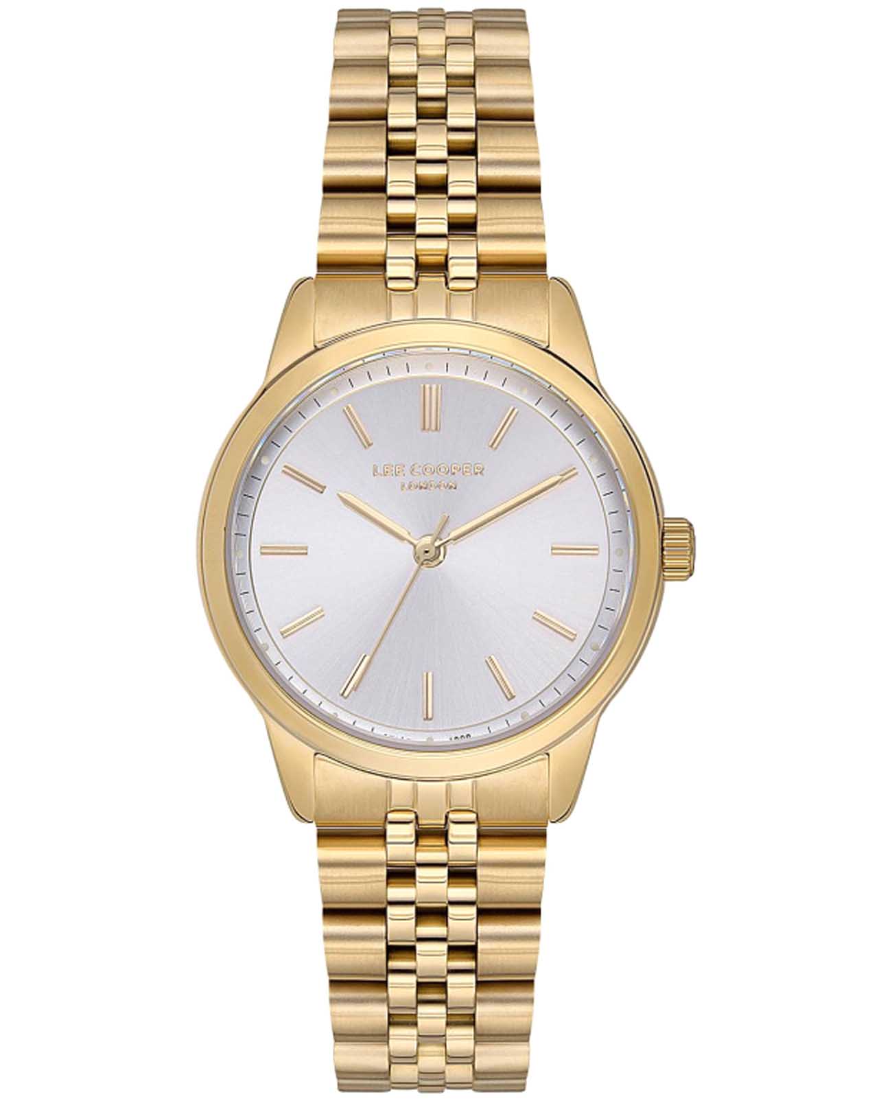 Lee Cooper Lee Cooper LC07144.130  LC07144.130 кварцевые женские часы серебристый циферблат, браслет нержавеющая сталь с ip-покрытием — вид спереди