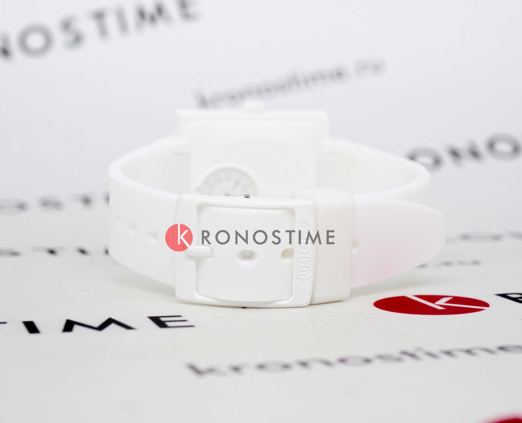 Swatch Swatch Square Bioceramic Standard SO34W700 мужские часы белый циферблат на запястье