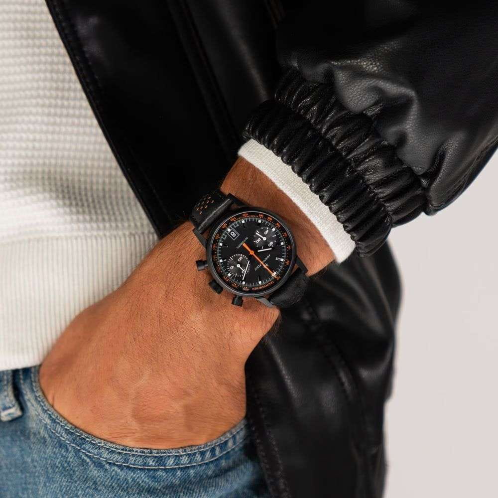 Hamilton Hamilton American Classic Intra-matic Autochrono Full Black H38446732  - задняя крышка сталь корпуса, швейцария часы