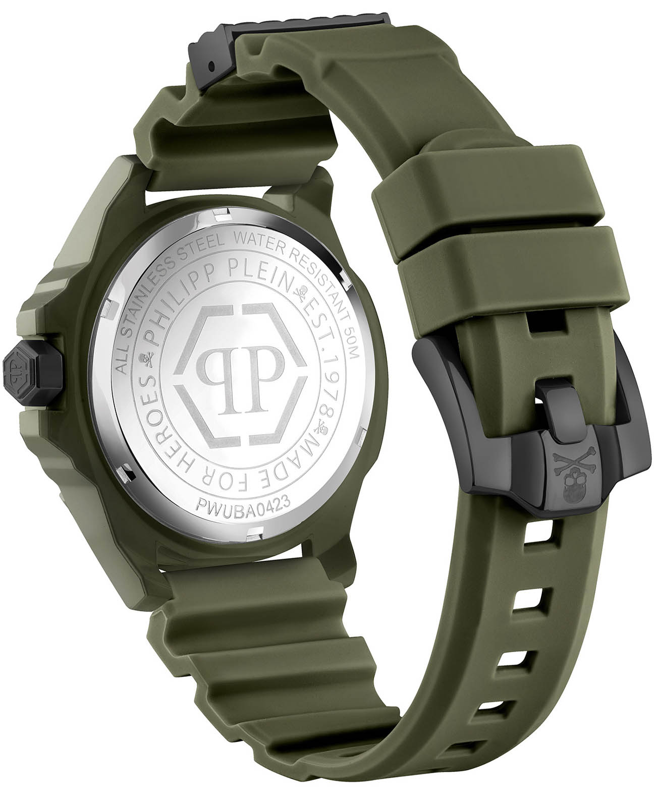 Philipp Plein Philipp Plein The Skull Ecoceramic PWUBA0423,  германия мужские часы на браслете силикон боковой вид