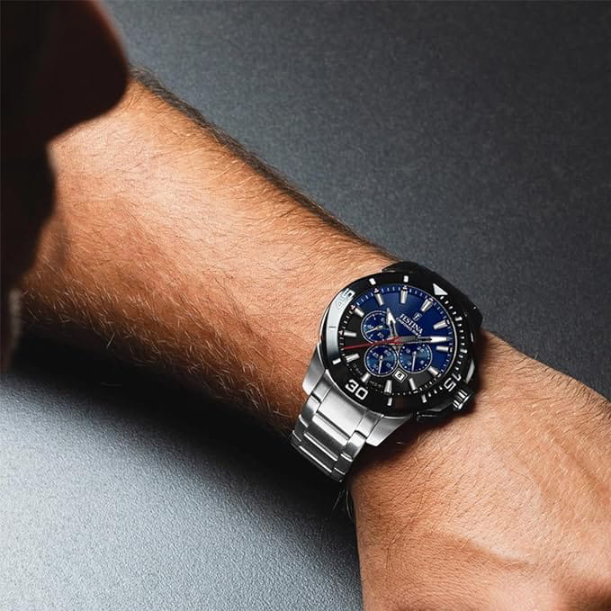 Festina Festina Chrono Bike F20641/C,  испания мужские часы на браслете нержавеющая сталь боковой вид