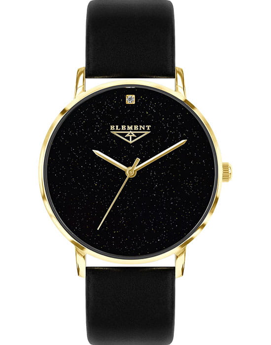 33 Element 33 Element 331823  331823 кварцевые женские часы черный циферблат, браслет кожаный — вид спереди