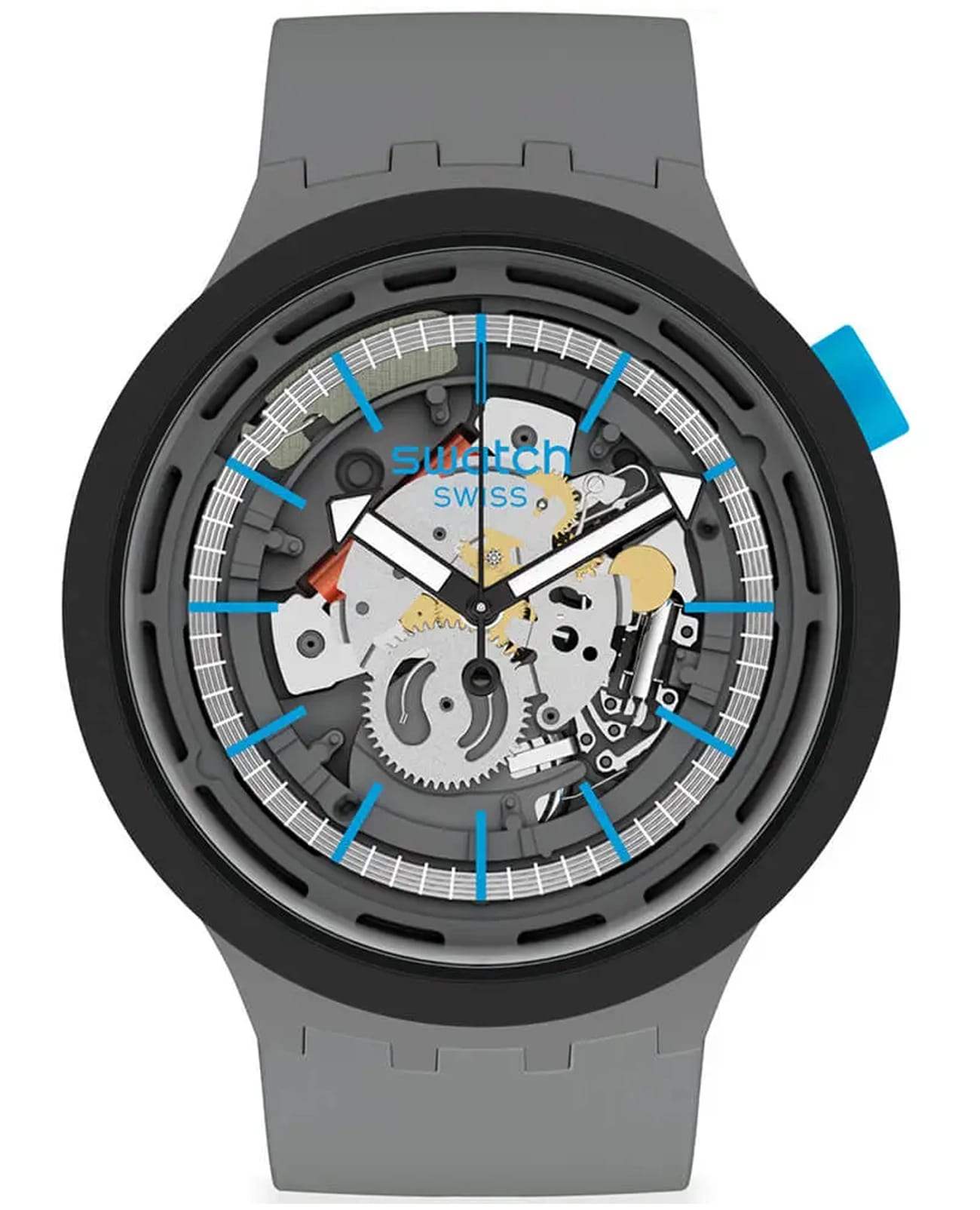 Swatch Swatch Big Bold Swatch Pay! SO27M104-5300  SO27M104-5300 кварцевые мужские часы цветной циферблат, браслет силикон — вид спереди