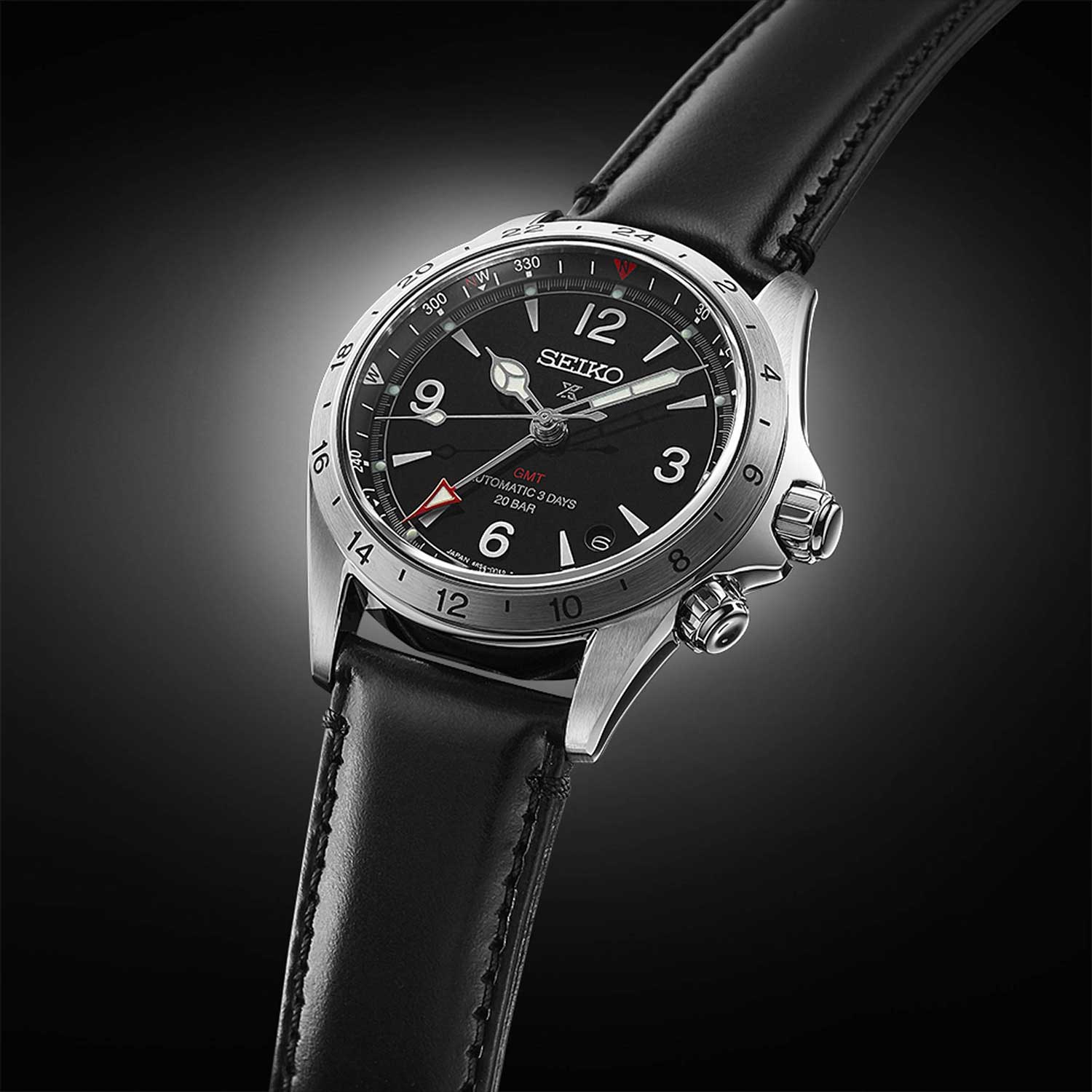 Seiko Seiko Prospex Alpinist SPB379 механические мужские часы часы крупный план черный циферблата
