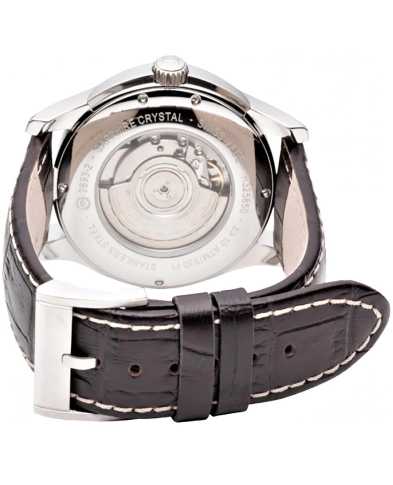 Hamilton Hamilton Jazzmaster Traveler GMT Auto H32585551, jazzmaster швейцария мужские часы на браслете кожаный боковой вид