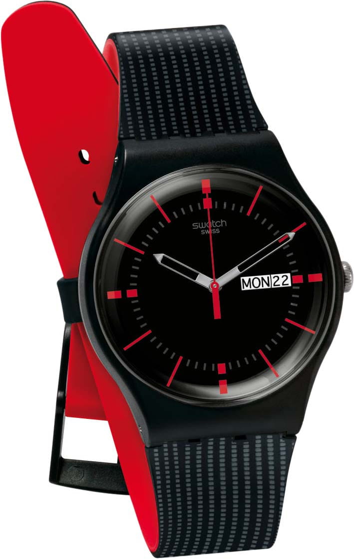 Оригинальные часы Swatch Swatch New Gent SUOB714 кварцевые калибр механизма  общий вид