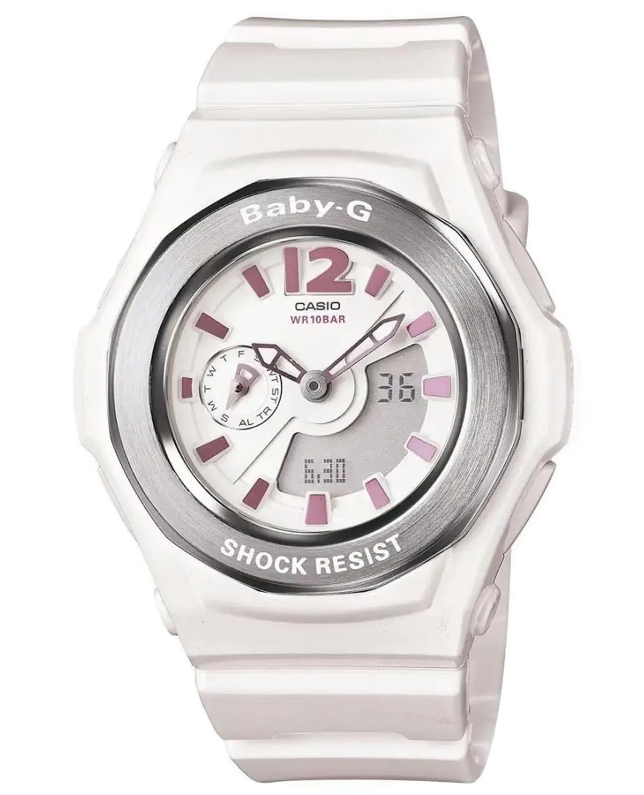 Casio Casio Baby-G BGA-142-7B  BGA-142-7B кварцевые женские часы  циферблат, браслет каучук — вид спереди