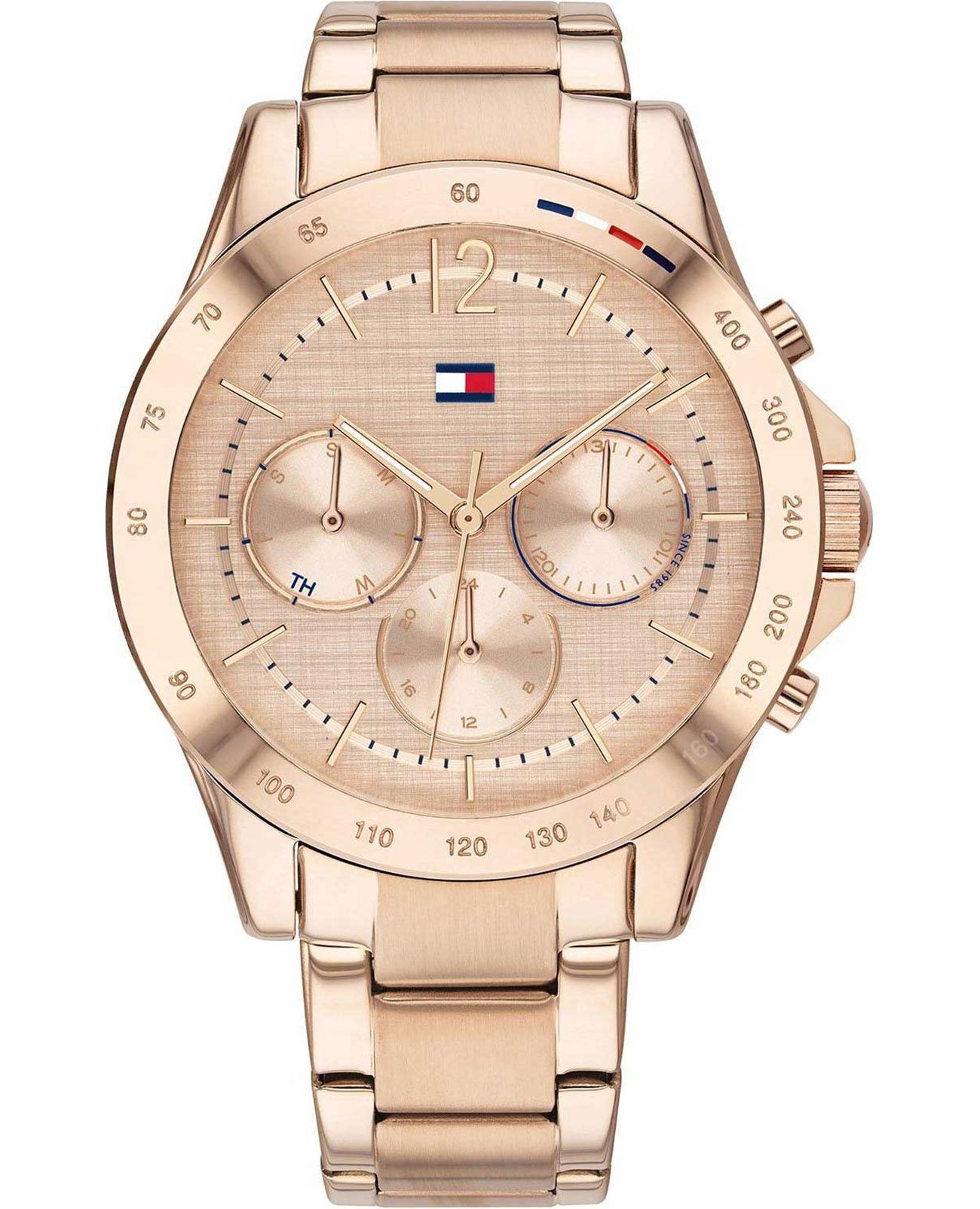 Tommy Hilfiger Tommy Hilfiger Dressed Up 1782197  1782197 кварцевые женские часы золотой циферблат, браслет сталь с ip покрытием — вид спереди