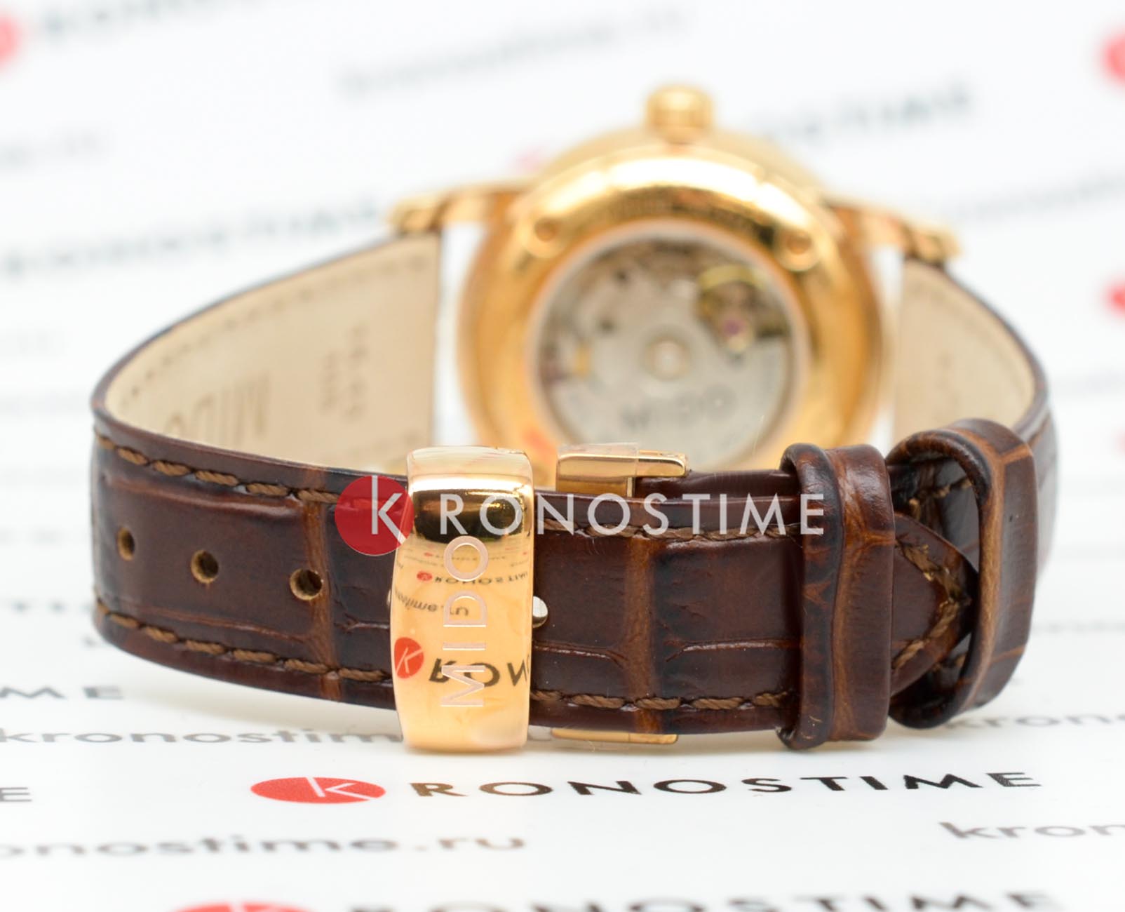 Mido Mido Baroncelli M7600.3.65.8 механические женские часы часы крупный план синий циферблата