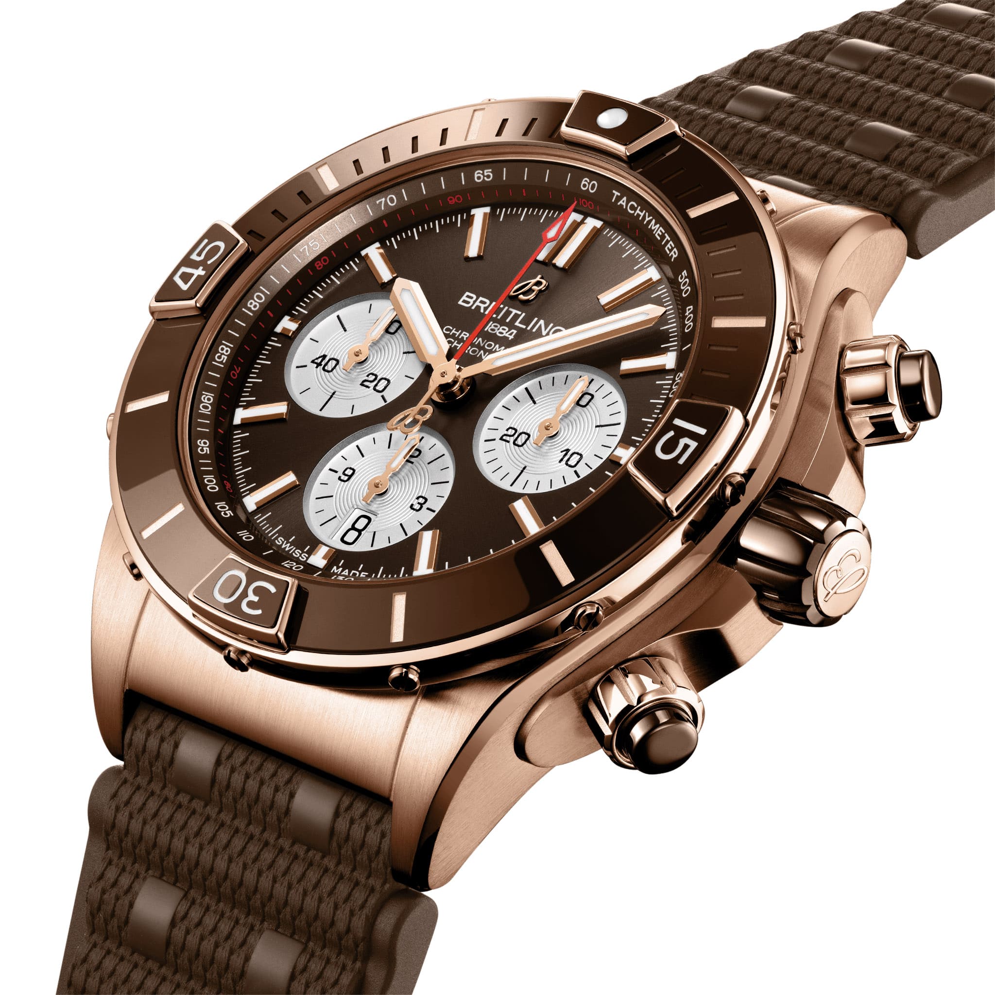 Breitling Breitling Super Chronomat B01 44 RB0136E31Q1S1 , наручные мужские часы фото под углом