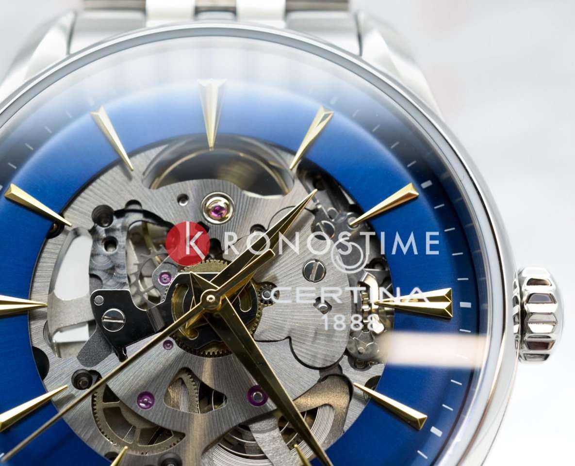 Certina Certina DS-1 Skeleton C029.907.11.041.00, heritage швейцария мужские часы на браслете нержавеющая сталь боковой вид