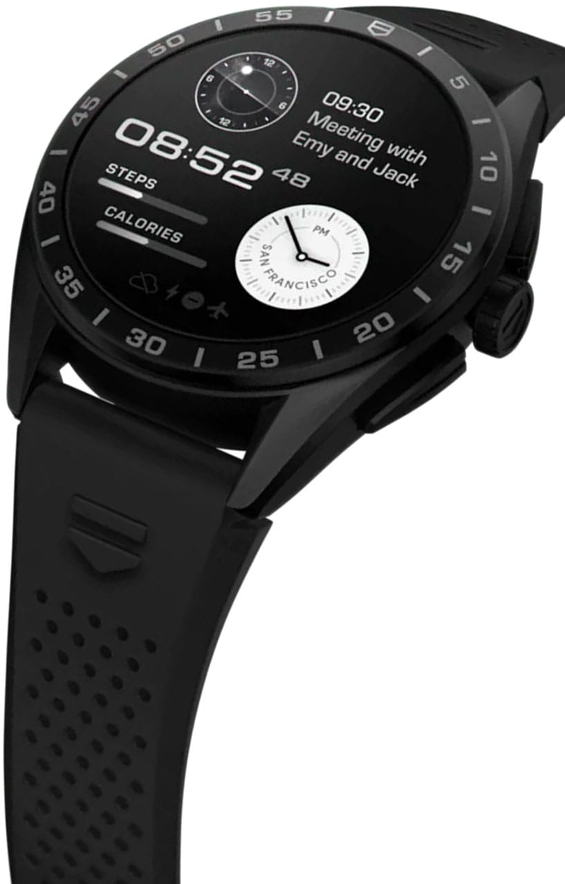 TAG Heuer  TAG Heuer Connected Calibre E4 - 45 mm SBR8A80.BT6261 , наручные мужские часы фото под углом