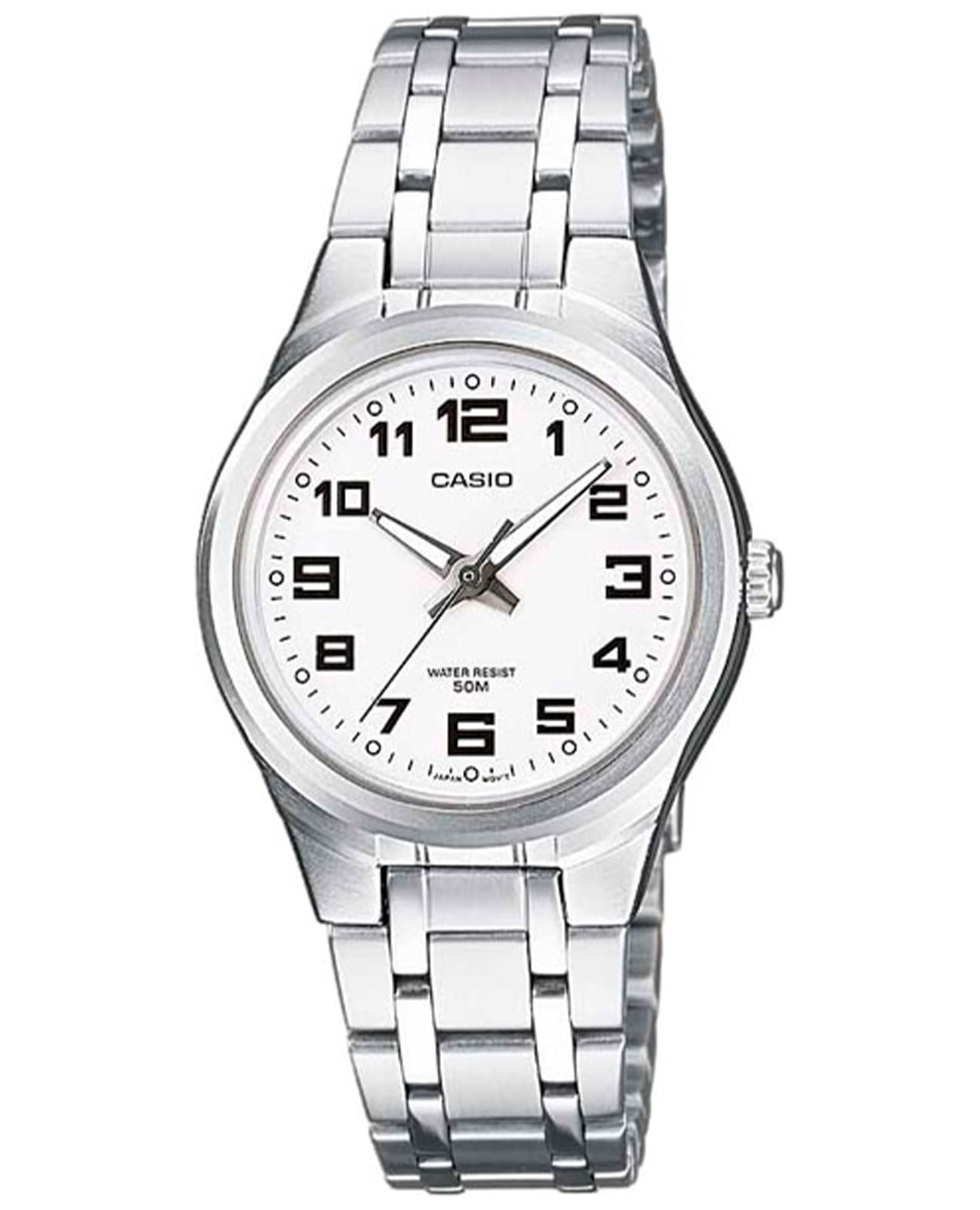 Casio Casio Collection LTP-1310PD-7B  LTP-1310PD-7B кварцевые женские часы белый циферблат, браслет нержавеющая сталь — вид спереди