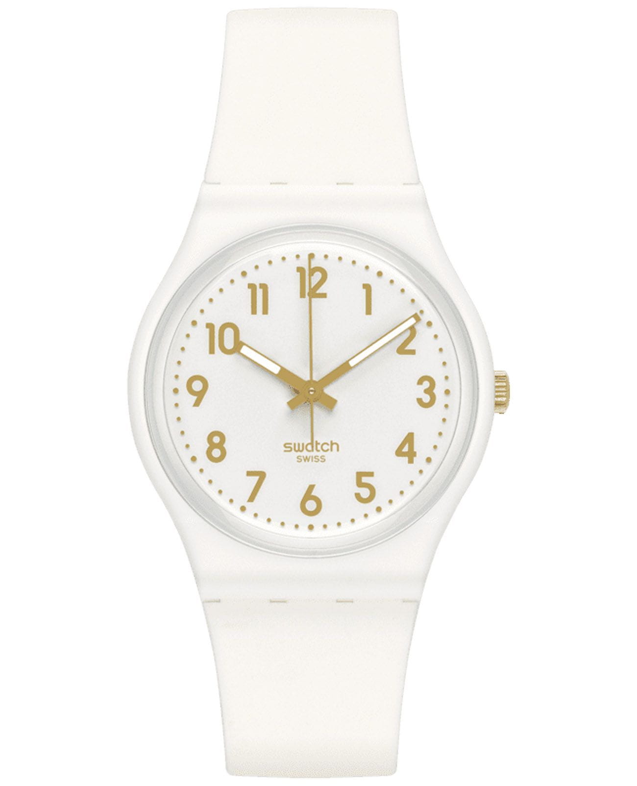 Swatch Swatch Gent Biosourced Standart SO28W106  SO28W106 кварцевые женские часы белый циферблат, браслет силикон — вид спереди