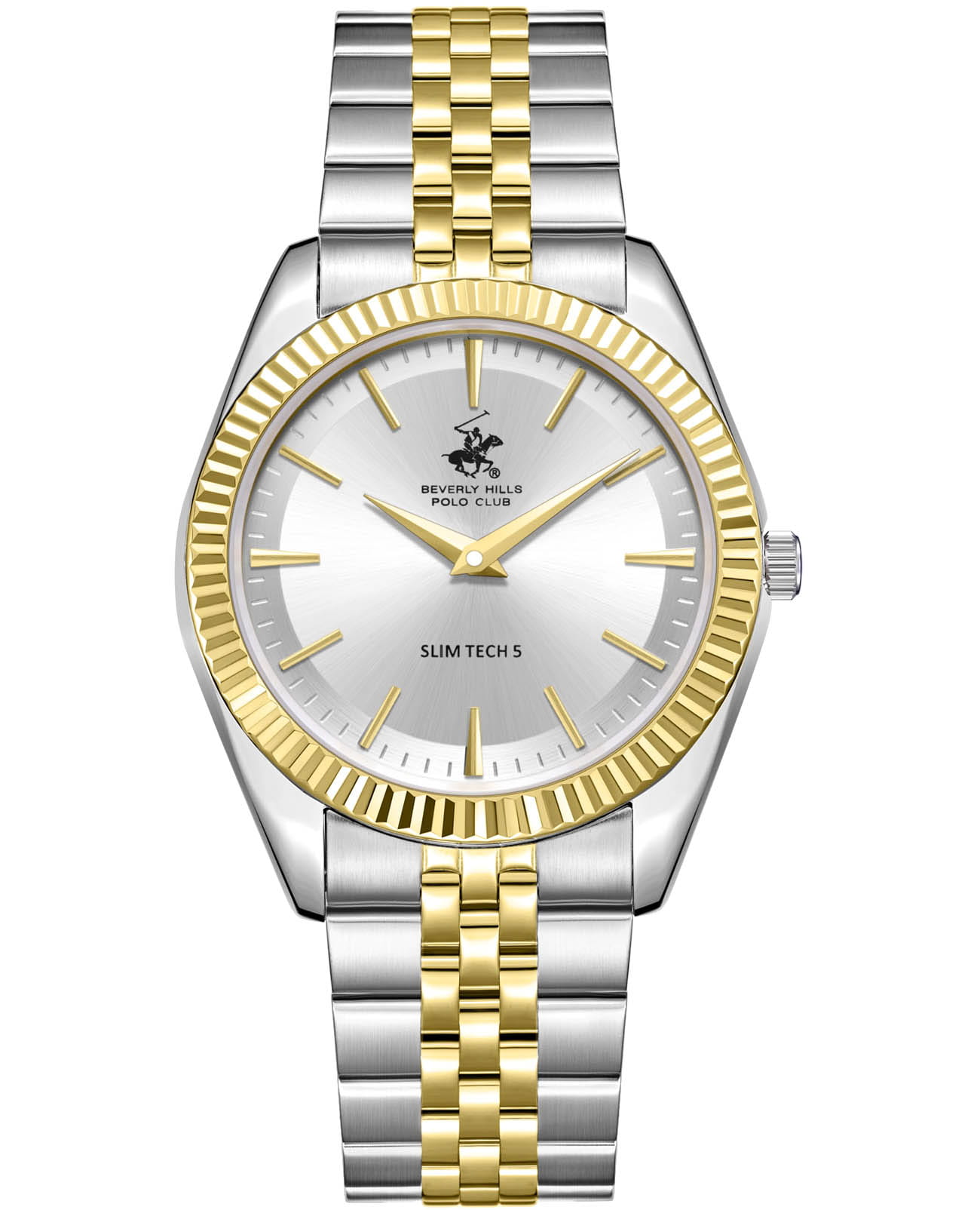 Beverly Hills Polo Club Beverly Hills Polo Club BP3830X.230  BP3830X.230 кварцевые мужские часы серебристый циферблат, браслет нержавеющая сталь с ip-покрытием — вид спереди