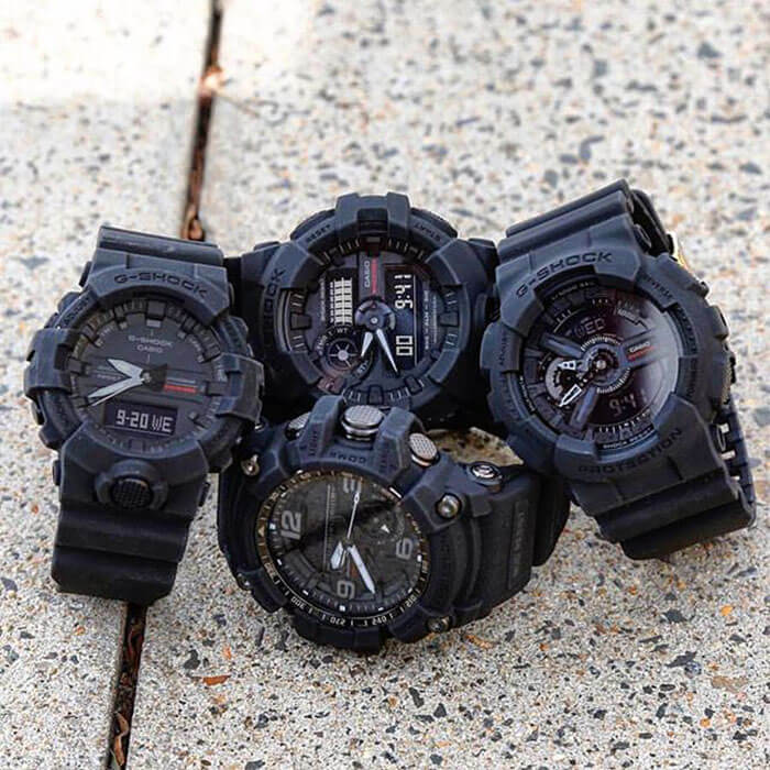 Casio Casio G-Shock GA-135A-1A, g-shock япония мужские часы на браслете каучук боковой вид