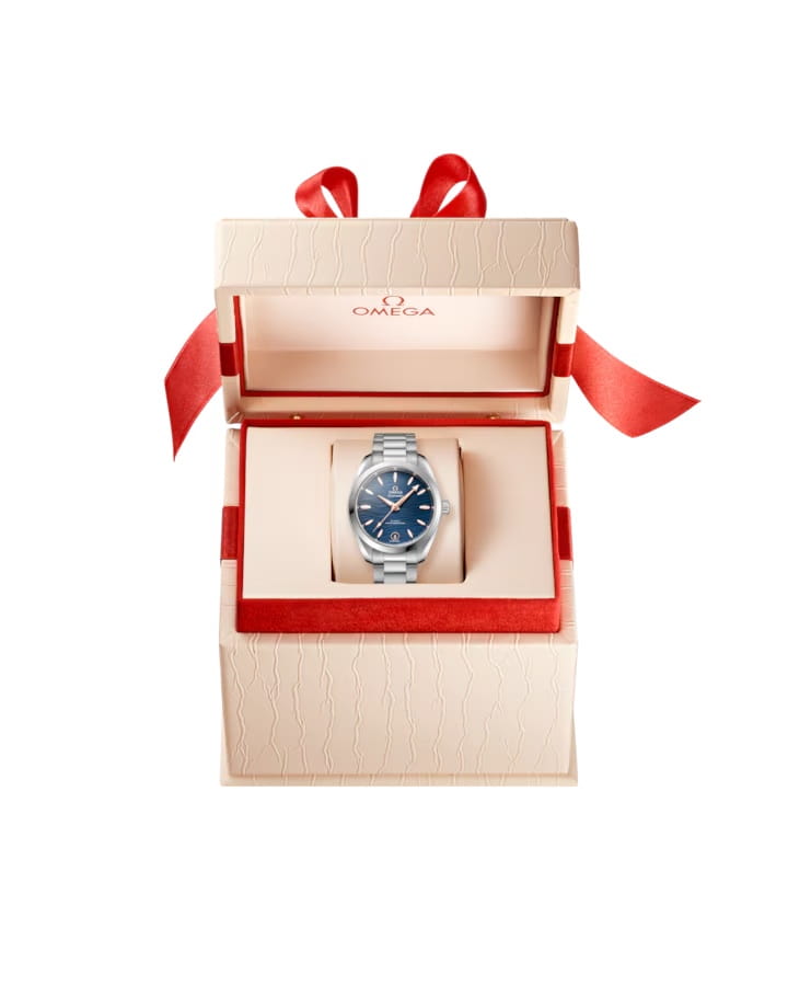 Omega Omega Seamaster Aqua Terra 220.10.34.20.03.001 женские часы синий циферблат на запястье
