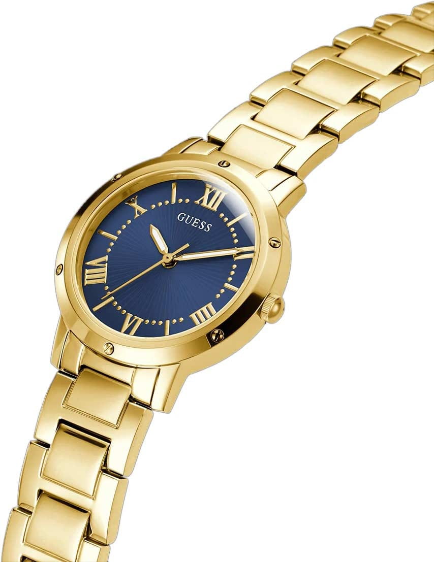 Guess Guess Dress Steel GW0404L4 женские часы синий циферблат на запястье