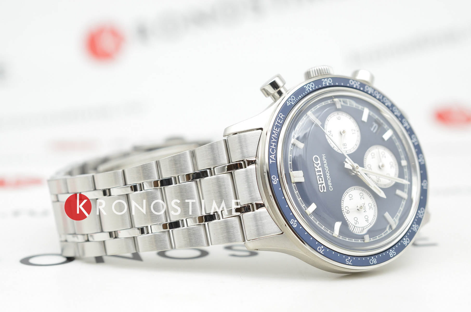 Seiko Seiko Discover More SSB477P1 мужские часы синий циферблат на запястье