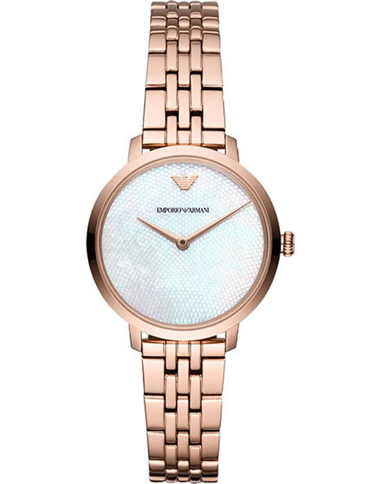 Emporio Armani Emporio Armani AR11158  AR11158 кварцевые женские часы перламутровый циферблат, браслет сталь с ip покрытием — вид спереди