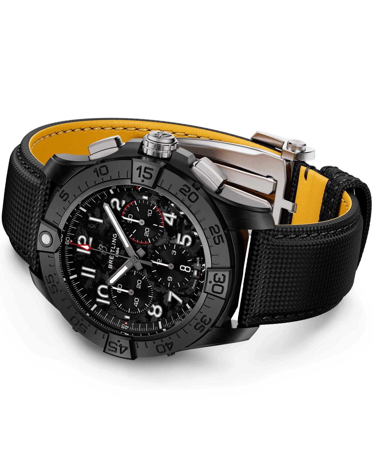 Breitling Breitling Avenger B01 Chronograph 44 Night Mission SB0147101B1X1, avenger швейцария мужские часы на браслете кожаный боковой вид