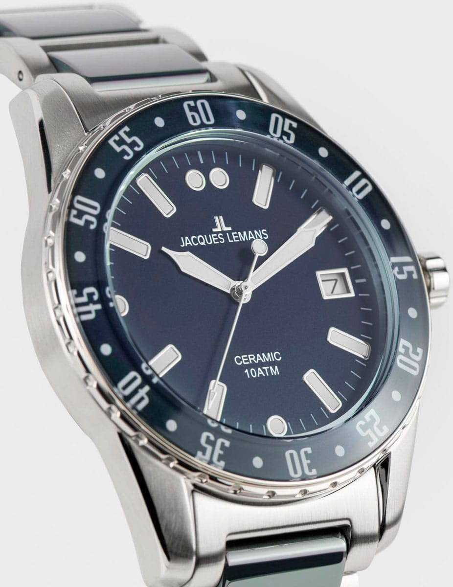 Jacques Lemans Jacques Lemans High Tech Ceramic 42-12B женские часы синий циферблат на запястье