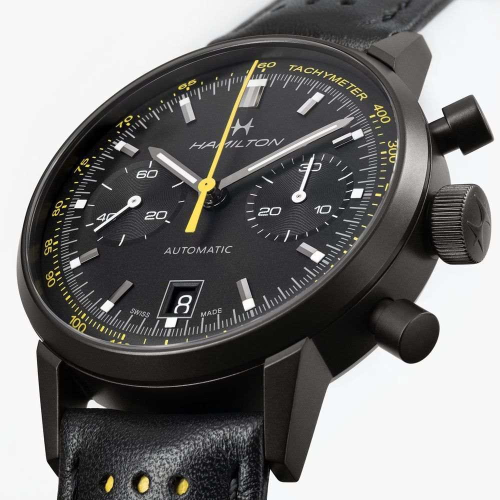Hamilton Hamilton American Classic Intra-matic Autochrono Full Black H38446731 мужские часы черный циферблат на запястье
