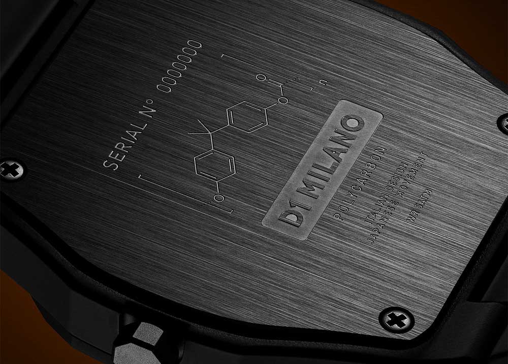 D1 Milano D1 Milano Polycarbon PCBJ15 мужские часы черный циферблат на запястье