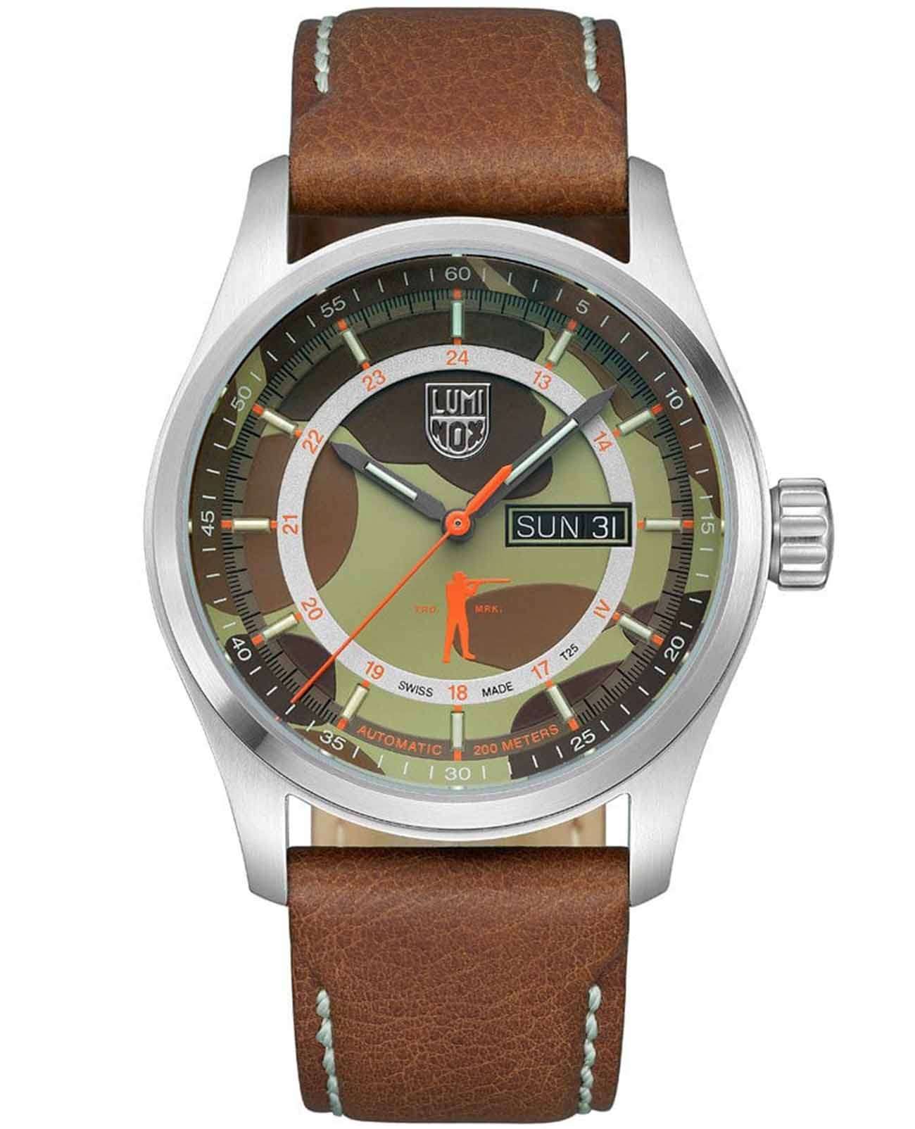 Luminox Luminox Ball and Buck Special Edition Atacama Field XL.1907.BB.SET  XL.1907.BB.SET механические мужские часы зеленый циферблат, браслет кожаный — вид спереди