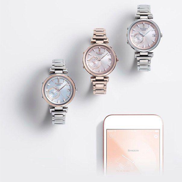 Casio Casio Sheen SHB-100SG-7A, sheen япония женские часы на браслете  боковой вид