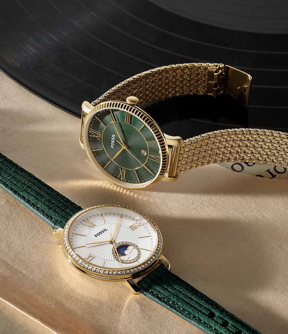 Fossil Fossil Jacqueline ES5242 женские часы зеленый циферблат на запястье