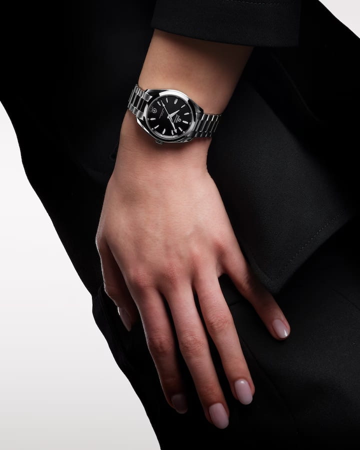 Omega Omega Seamaster Aqua Terra 220.10.34.20.01.001 женские часы черный циферблат на запястье