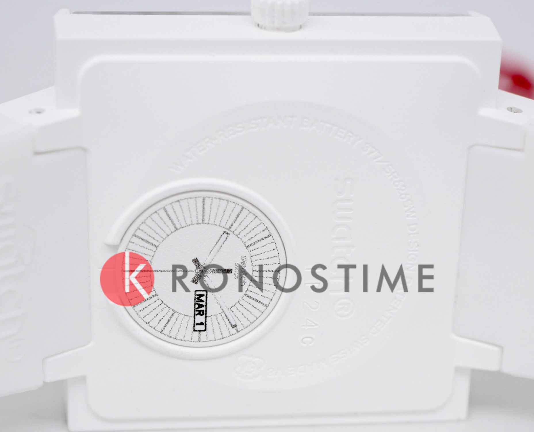 Swatch Swatch Square Bioceramic Standard SO34W700 кварцевые мужские часы часы крупный план белый циферблата
