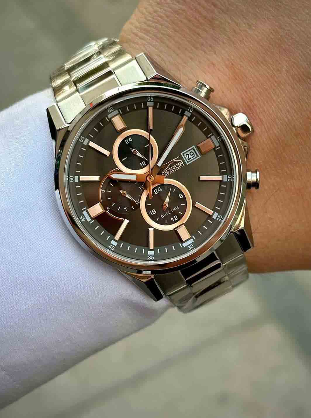 Slazenger Slazenger SL.09.2139.2.05,  англия мужские часы на браслете суперметалл боковой вид