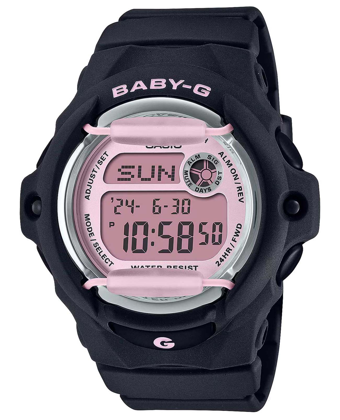 Casio Casio Baby-G BG-169U-1CDR (BG-169U-1C)  BG-169U-1C кварцевые женские часы розовый циферблат, браслет пластик — вид спереди