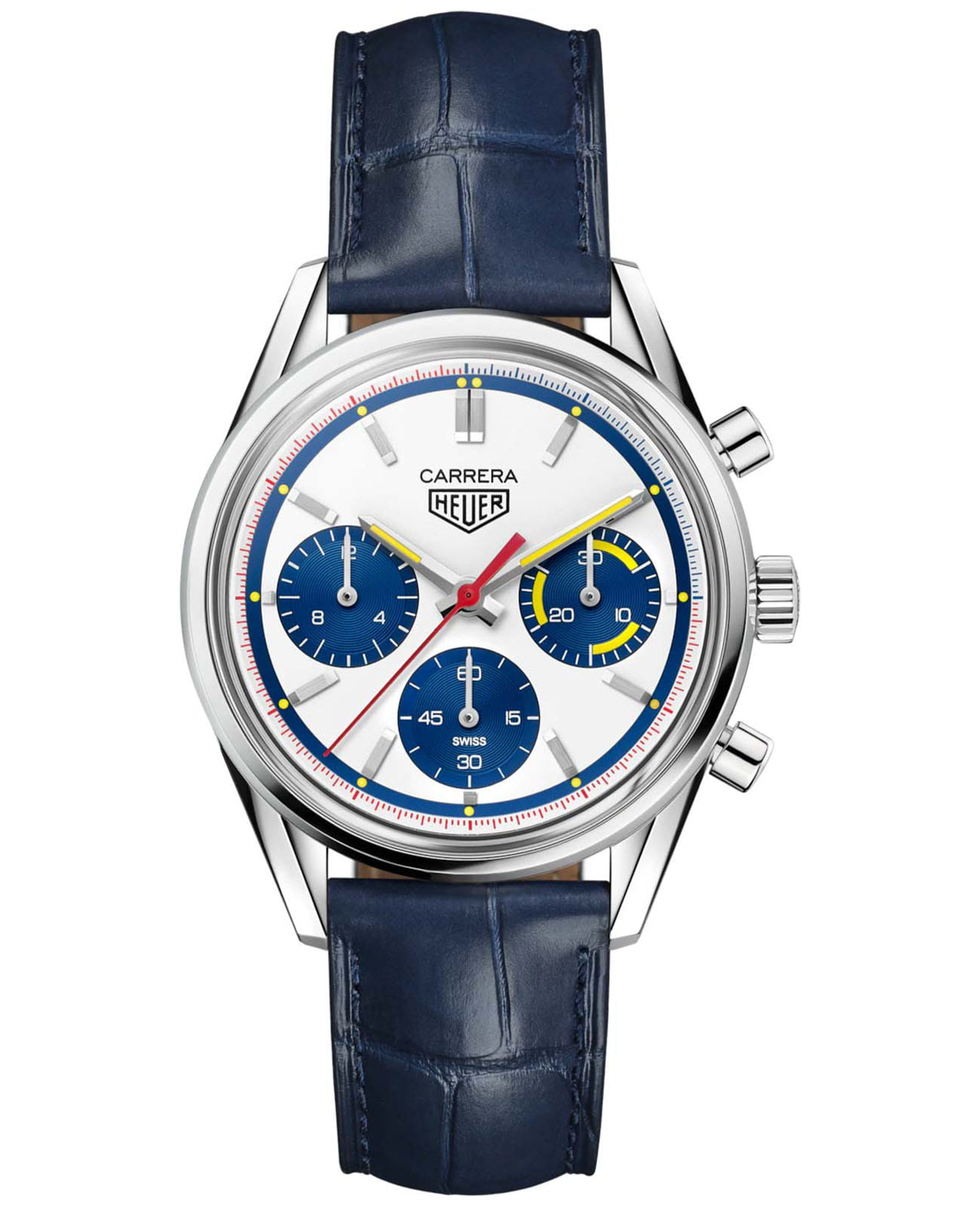 TAG Heuer TAG Heuer Carrera Limited Edition CBK221C.FC6488  CBK221C.FC6488 механические мужские часы белый циферблат, браслет кожаный — вид спереди