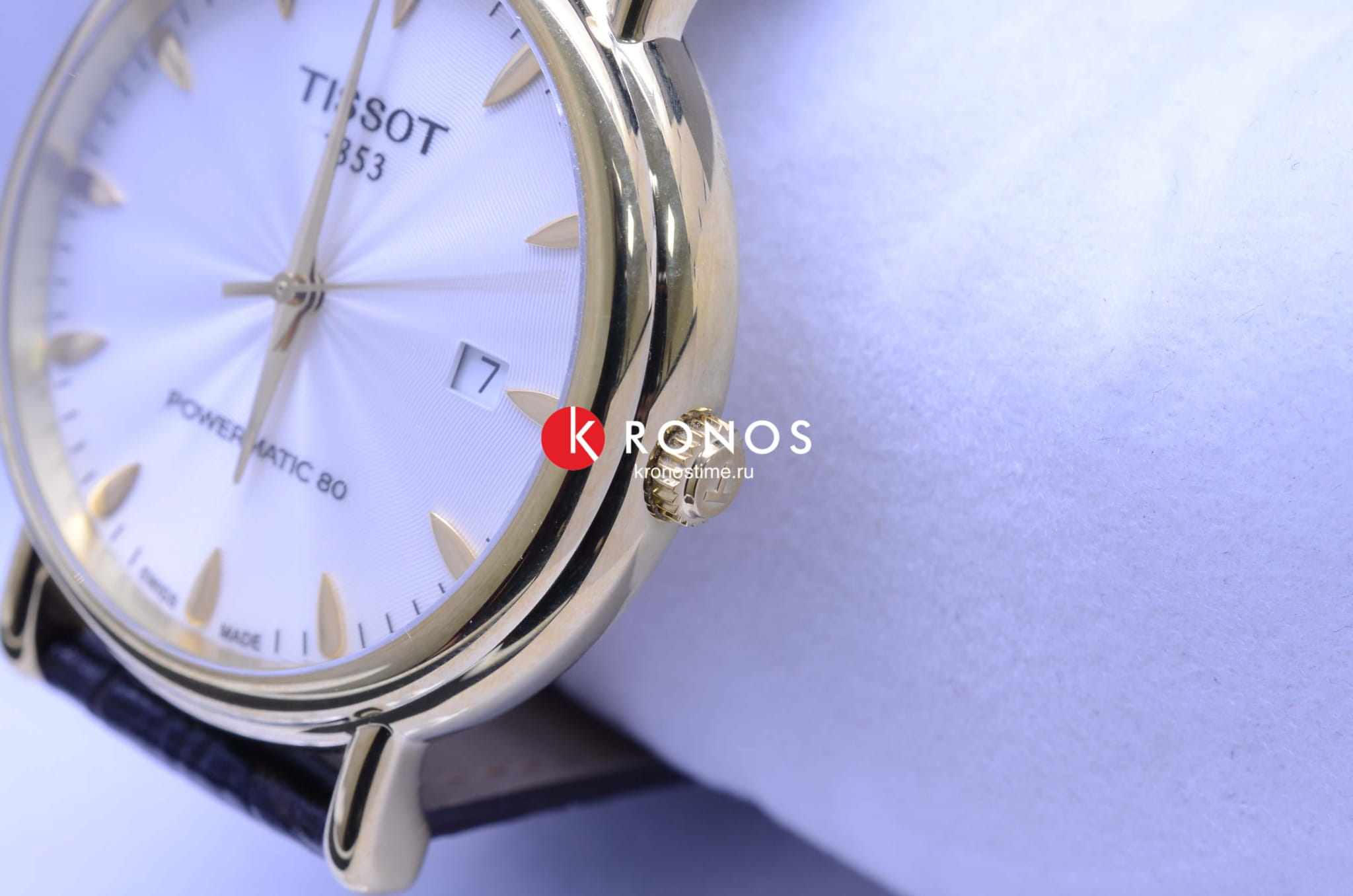Tissot Tissot Carson Powermatic 80 18K Gold T907.407.16.031.00 механические мужские часы часы крупный план белый циферблата