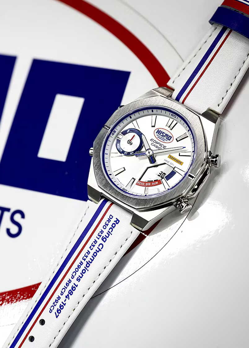 Casio Casio Edifice ECB-S10NIS-7A, edifice япония мужские часы на браслете кожаный боковой вид