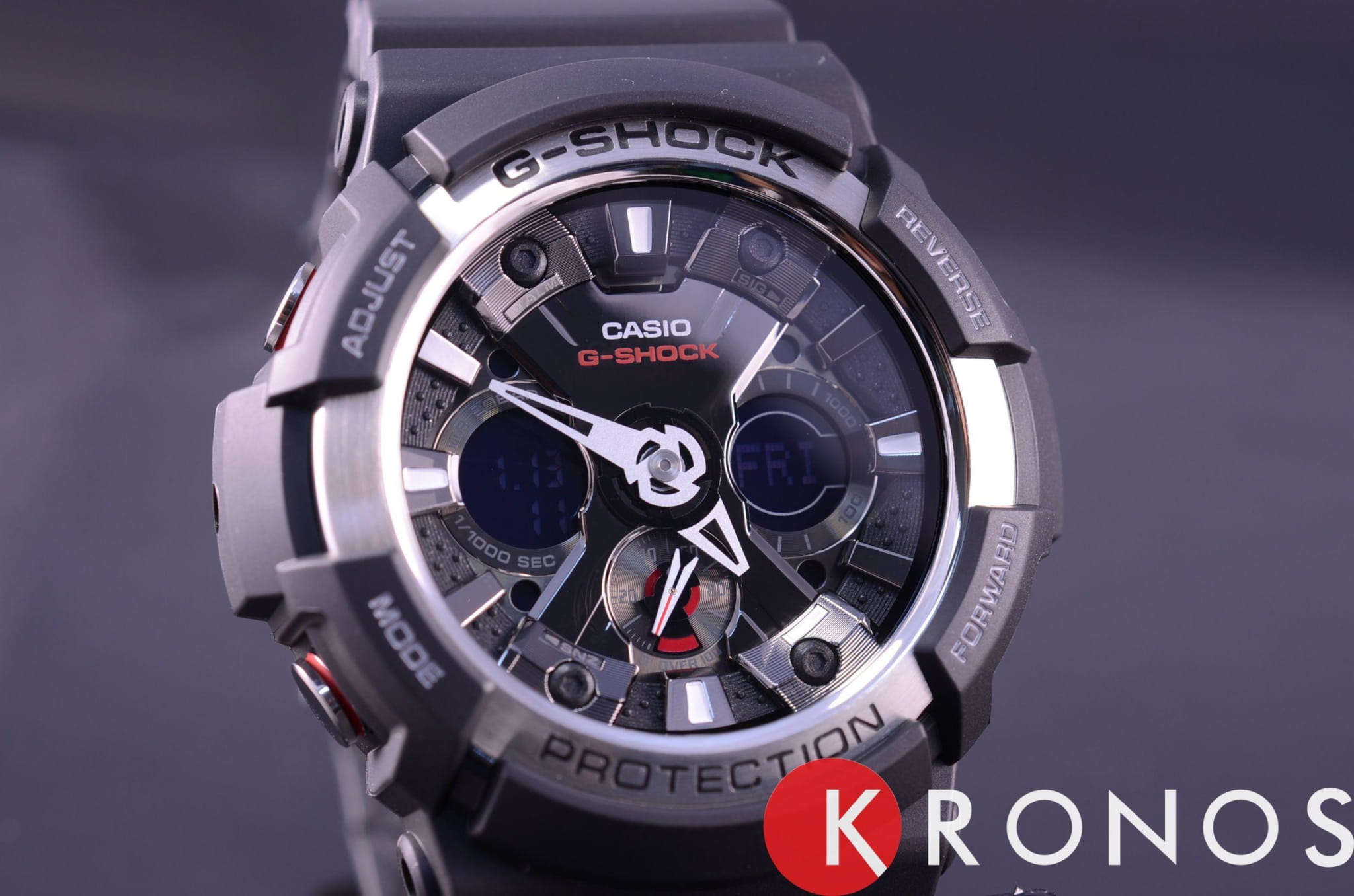Casio Casio G-Shock GA-200-1A мужские часы черный циферблат на запястье