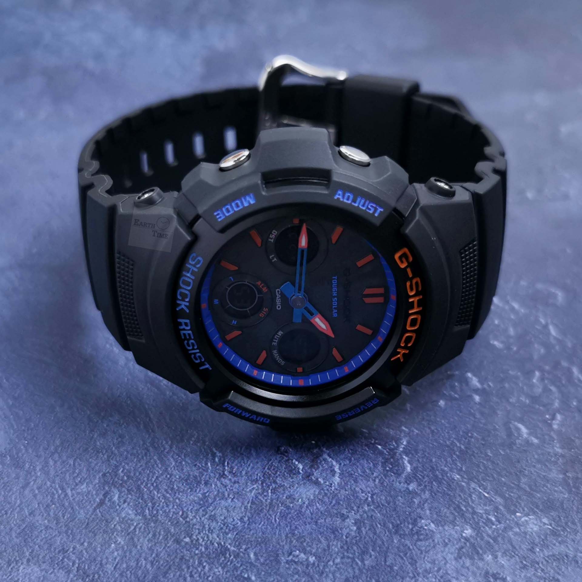 Casio Casio G-Shock AWR-M100SCT-1A электронные мужские часы часы крупный план черный циферблата