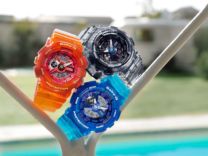 Casio Casio Baby-G BA-110JM-2A, baby-g япония женские часы на браслете пластик боковой вид