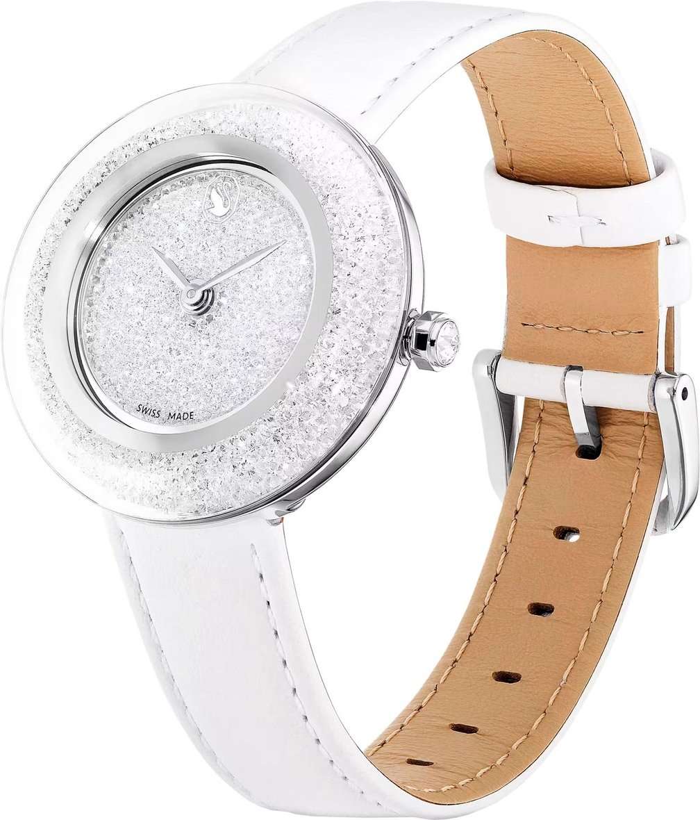 Swarovski Swarovski Crystalline Lustre 5668887,  швейцария женские часы на браслете кожаный боковой вид