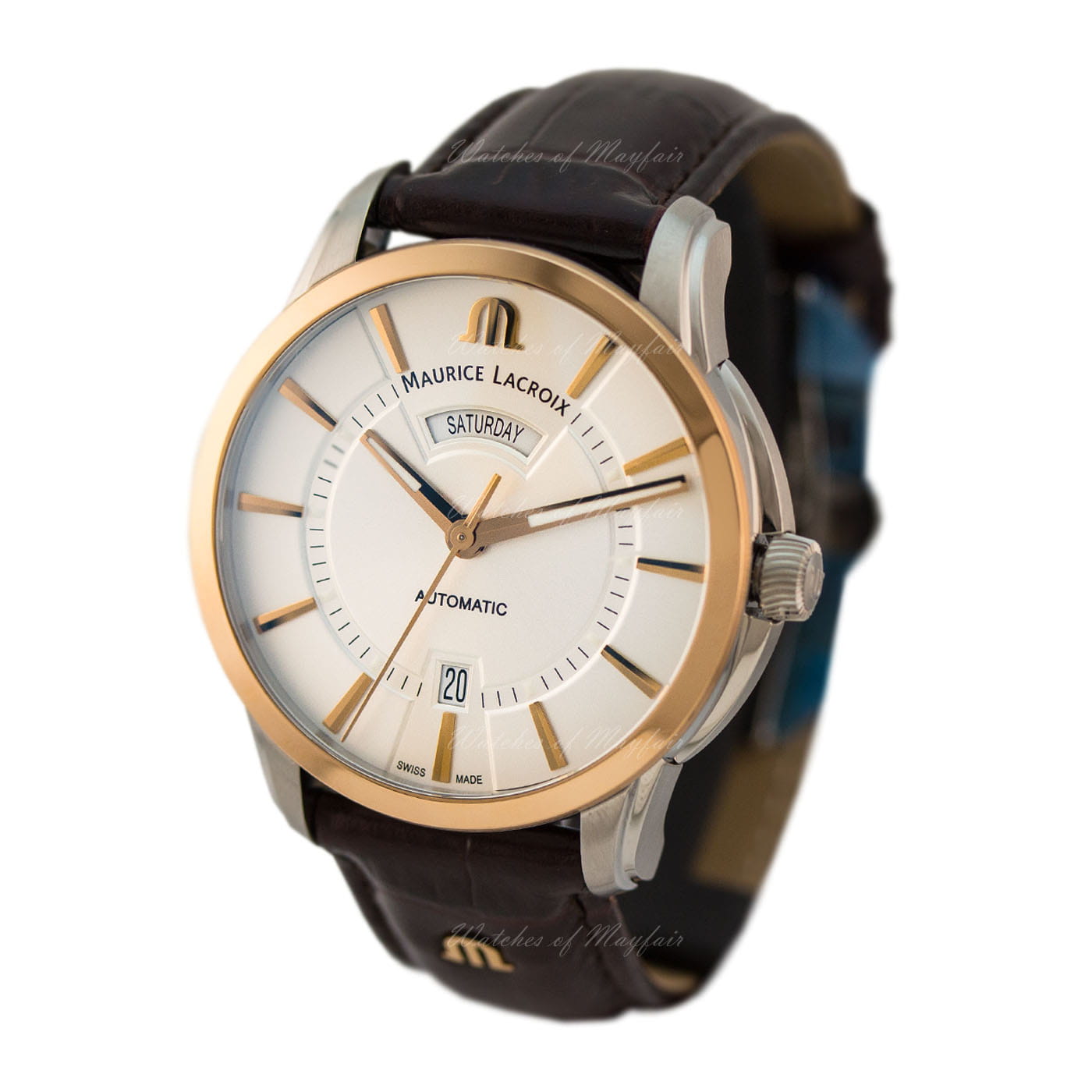 Maurice Lacroix Maurice Lacroix Pontos Day Date PT6358-PS101-130-1 , наручные мужские часы фото под углом