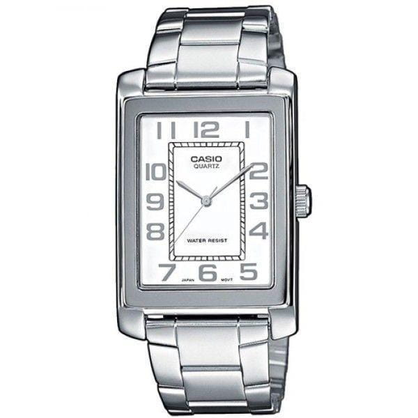 Casio Casio MTP-1234PD-7B  MTP-1234PD-7B  мужские часы белый циферблат, браслет  — вид спереди