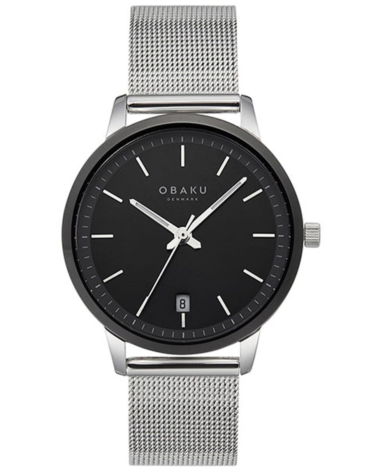 Obaku Obaku Salvie V270LDABMC  V270LDABMC кварцевые женские часы черный циферблат, браслет нержавеющая сталь — вид спереди
