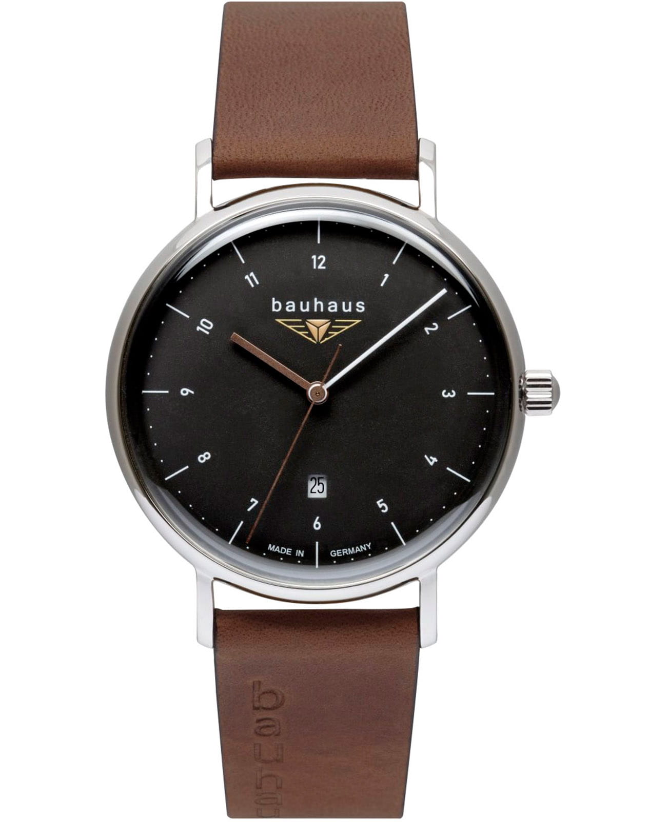 Bauhaus Bauhaus Classic 21422  21422 кварцевые мужские часы черный циферблат, браслет кожаный — вид спереди