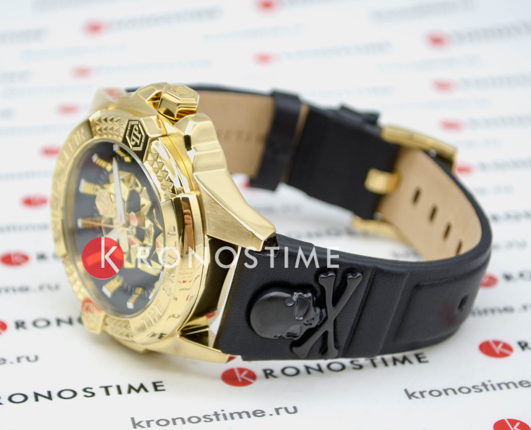 Philipp Plein Philipp Plein The Skull PWAAA0521 кварцевые мужские часы часы крупный план черный циферблата