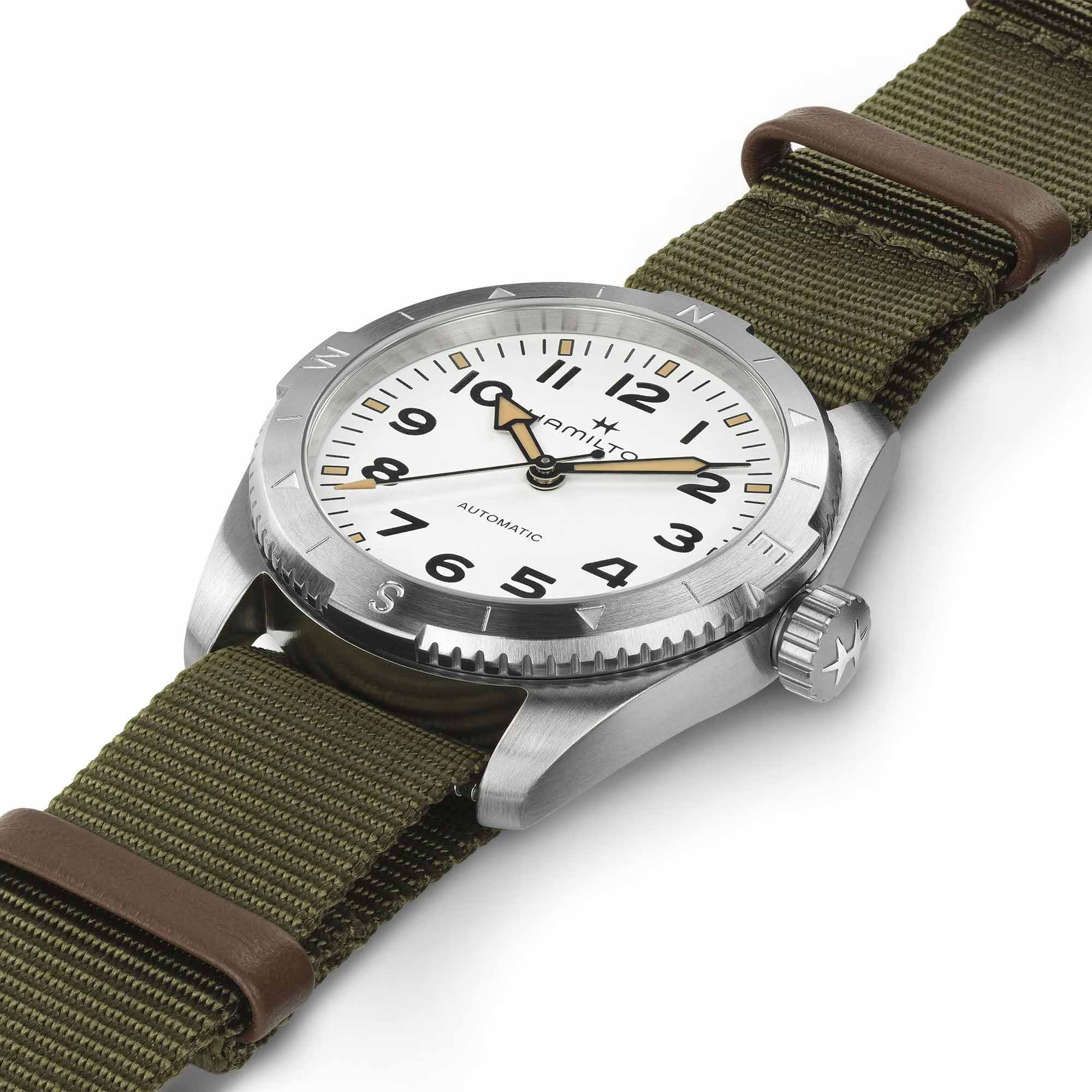 Hamilton Hamilton Khaki Field Mechanical H70225910 , наручные женские часы фото под углом