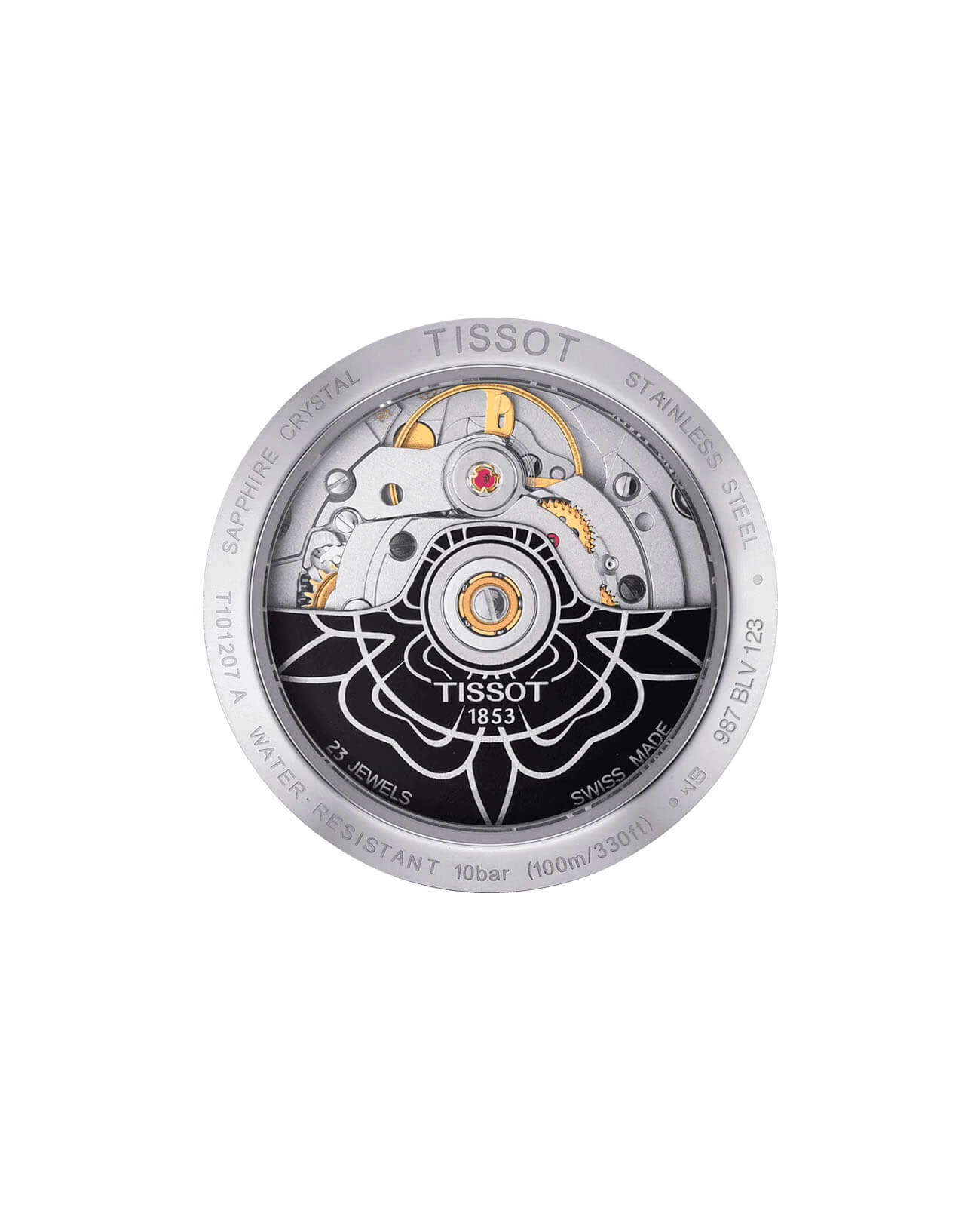 Tissot Tissot PR 100 Powermatic 80 Lady T101.207.22.031.00 механические женские часы часы крупный план белый циферблата